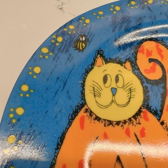 2/$20 90’s Vintage Cat plate dish Gryphonware | salad or side dish / plate - Picture 2 of 4